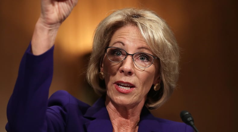 New Education Secretary Betty DeVos dealt with a Twitter storm on Sunday over a typo in a tweet about W.E.B. Du Bois and the importance of education.