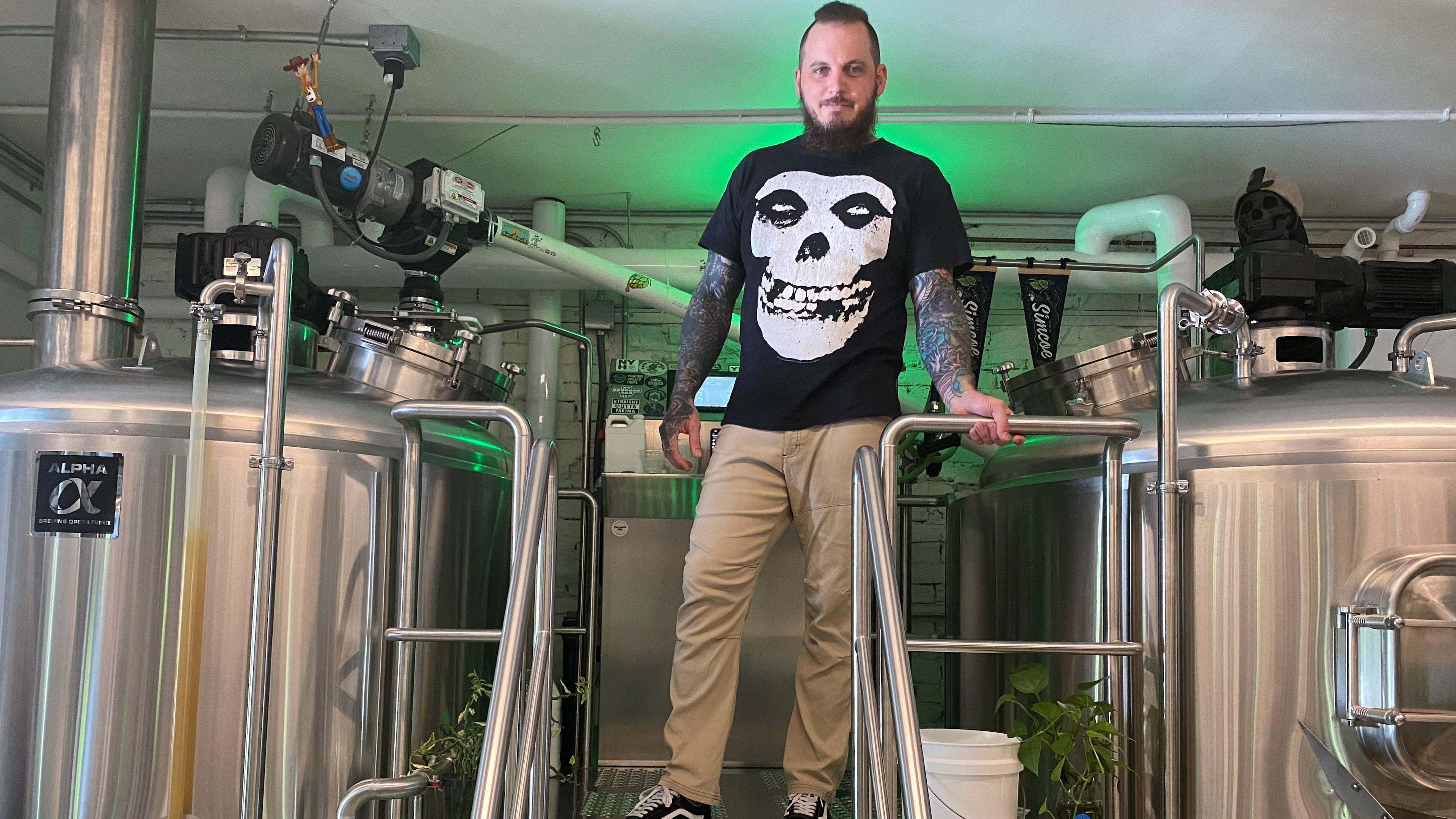 Matt Berger is the co-founder of Pearl & Pine Brewery in Senoia. (Bob Townsend for The Atlanta Journal-Constitution)