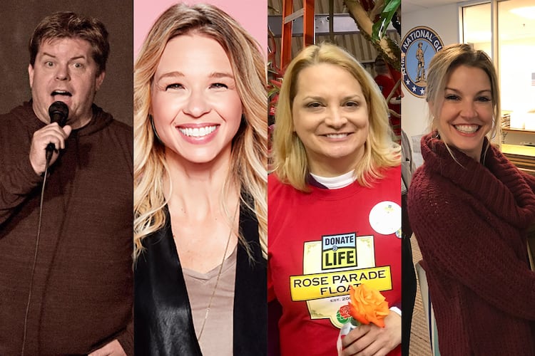 The Bert Show has had several cast members over the years. Four of their longest-running ones besides Bert Weiss himself were (from left) Jeff Dauler, Jenn Hobby, Melissa Carter and Kristin Klingshirn. (Courtesy)