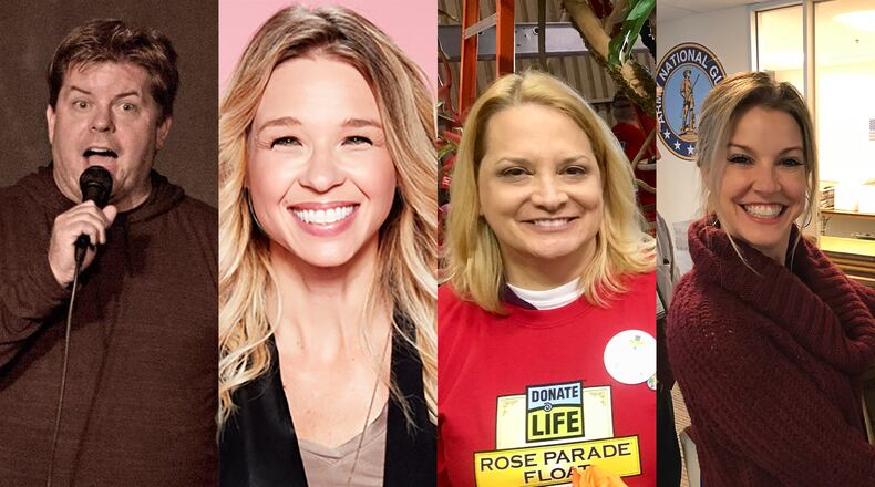 The Bert Show has had several cast members over the years. Four of their longest-running ones besides Bert Weiss himself were (from left) Jeff Dauler, Jenn Hobby, Melissa Carter and Kristin Klingshirn. (Courtesy)