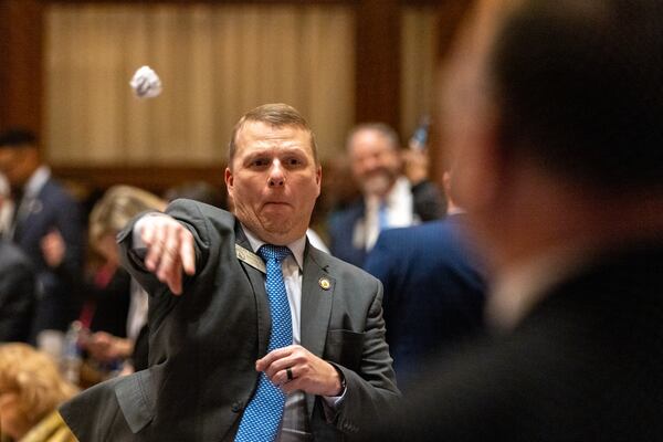 A year ago on Sine Die, state Rep. Joseph Gullett, R-Dallas, threw a wad of as the session was ending in the House of Representatives in the Capitol in Atlanta.