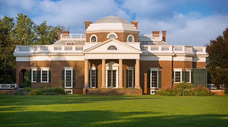 The west front of Thomas Jefferson’s Monticello, where new Hamilton tours are being offered. (Jack Looney/Thomas Jefferson Foundation at Monticello/TNS)