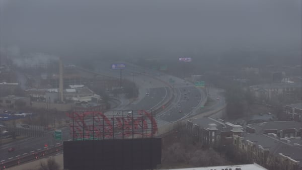 Atlanta was not at her vibrant best this weekend, faded and fuzzed by freezing rain. 