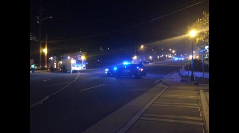 Crews battled a fire under the Peachtree Creek bridge on Monday. (Credit: Channel 2 Action News)
