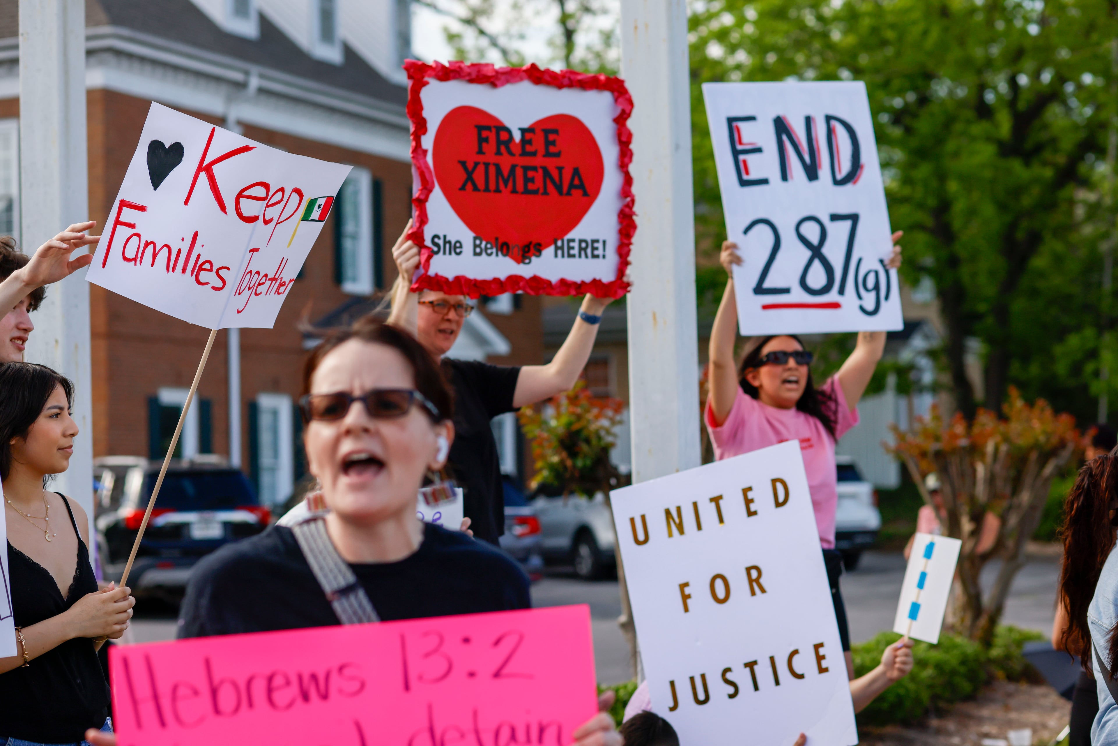The arrest and detention of college student Ximena Arias-Cristobal sparked protests in Dalton. (Miguel Martinez/AJC)