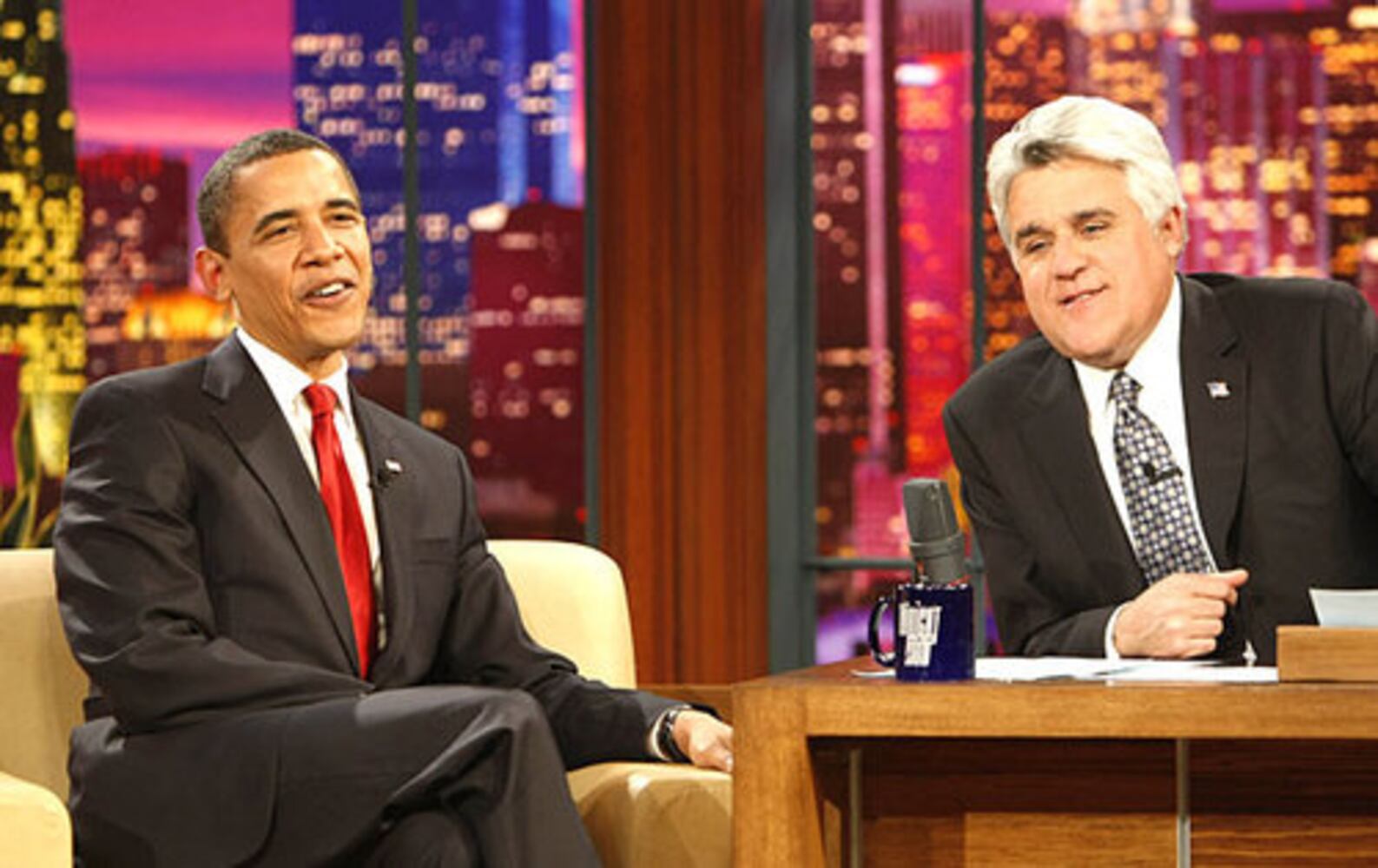 President Obama does Leno show