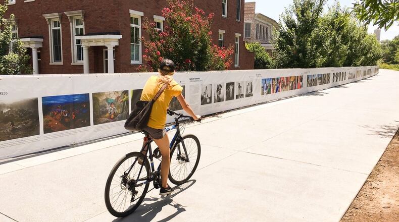 Part of Atlanta Celebrates Photography, a monthlong festival of events, The Fence was a public art installation at the Piedmont Park Dog Park.