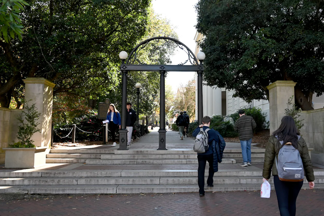 The iconic arch at the University of Georgia in Athens. At least one UGA student and others throughout the University System of Georgia recently had their identities stolen. (Hyosub Shin/AJC)