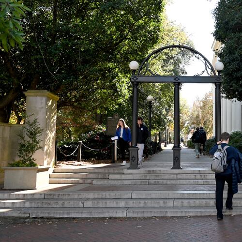 The iconic arch at the University of Georgia in Athens. At least one UGA student and others throughout the University System of Georgia recently had their identities stolen. (Hyosub Shin/AJC)