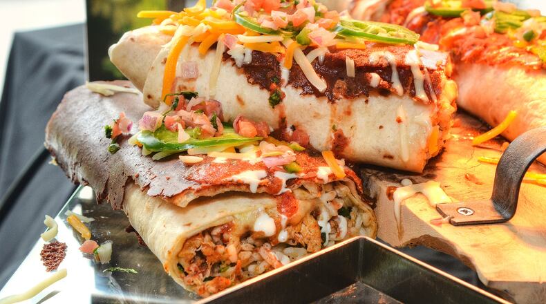 Los Bravos Gigante Burrito, the unofficial largest burrito in the MLB (Chris Hunt/Special)