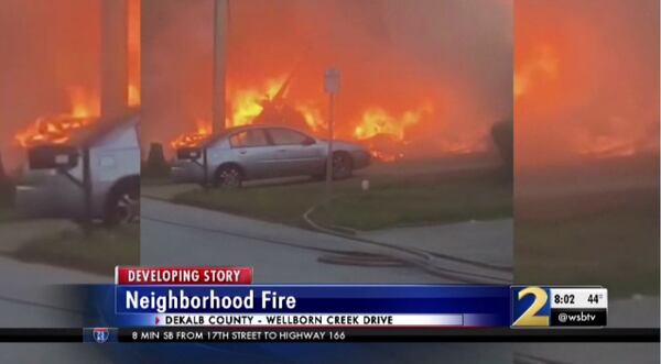 Several DeKalb homes were damaged by a fire Friday evening, authorities said. Nobody was injured in the blaze.
