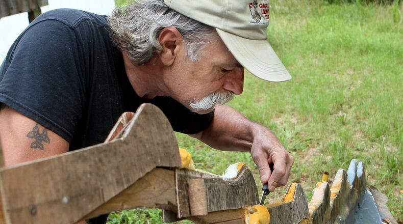 Danny McWilliams works on a 36-foot version of the Nautilus at his Ellijay home. The Nautilus is a fantastical machine, piloted by the fanatical Captain Nemo in Jules Verne’s "20,000 Leagues Under the Sea.” When he was a kid, McWilliams became obsessed with the sub after seeing the 1954 film of the same name, a Disney flick starring Kirk Douglas.