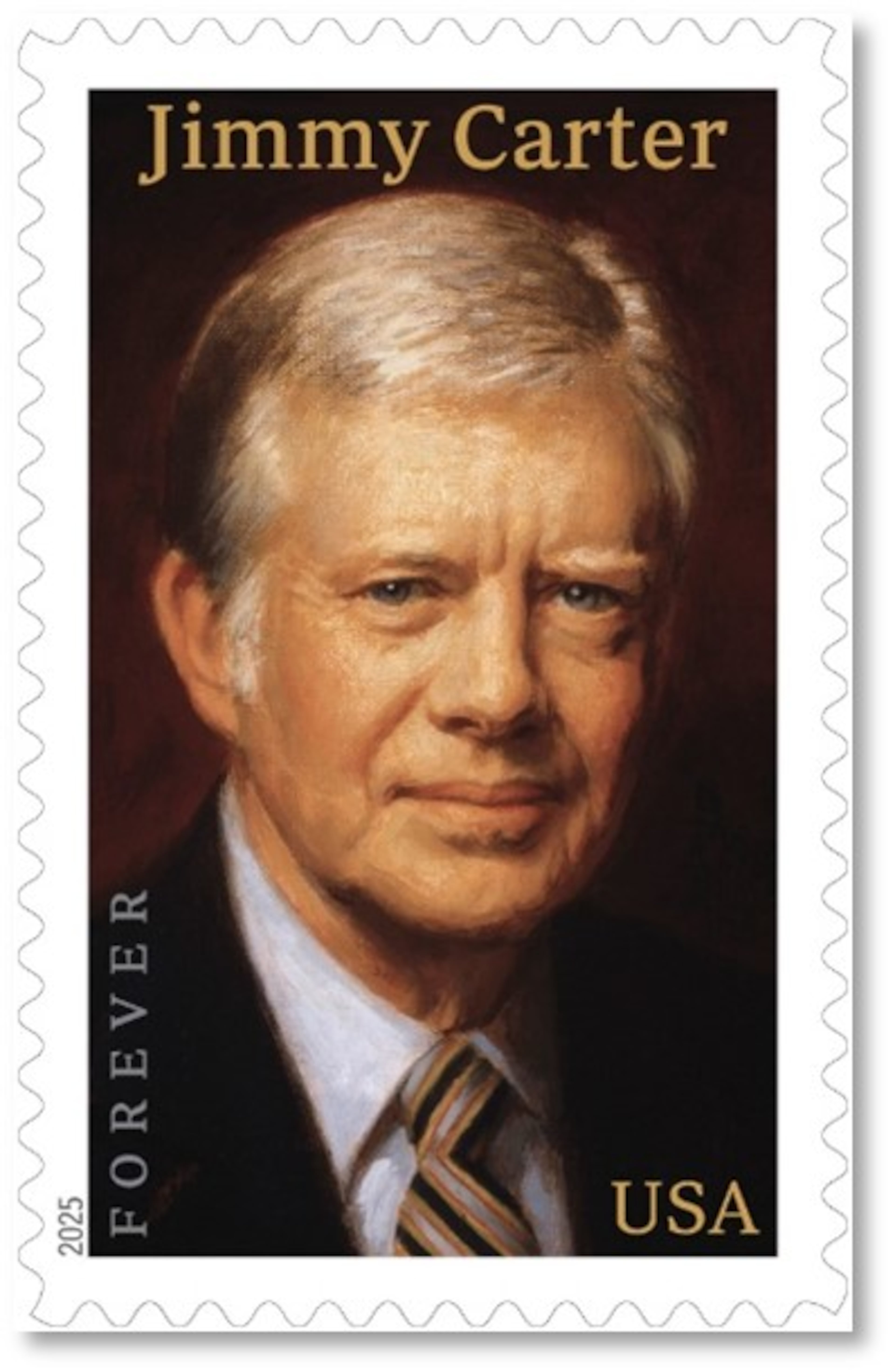 The U.S. Postal Service will release a stamp honoring former President Jimmy Carter on Oct. 1 in Atlanta. (Courtesy of USPS)