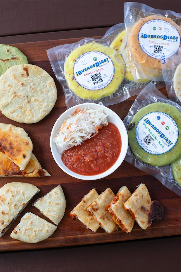 El Salvadoran pupusas. (Erik Meadows/Courtesy of La Bodega Cafe and Pupuseria)