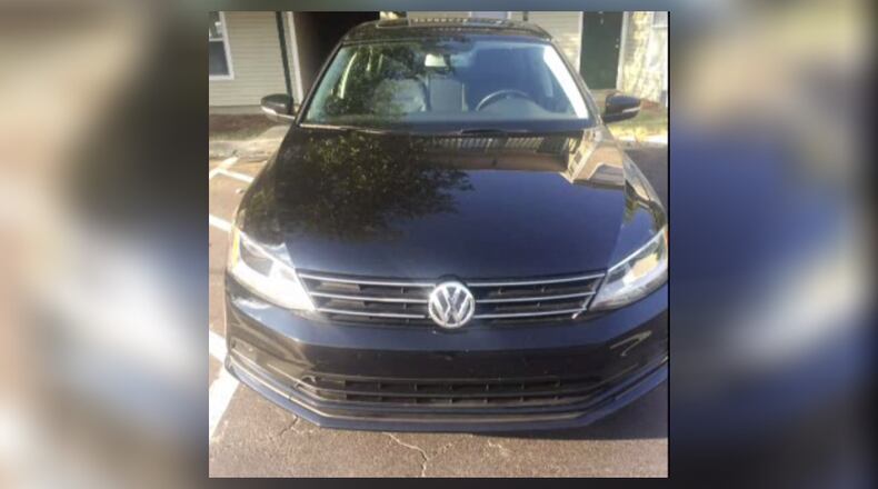 Police recovered the Volkswagen Jetta that was stolen from an Uber driver in southwest Atlanta on Tuesday morning.
