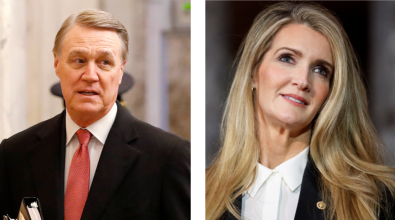 U.S. Sens. David Perdue and Kelly Loeffler, both Republicans from Georgia. File photos.