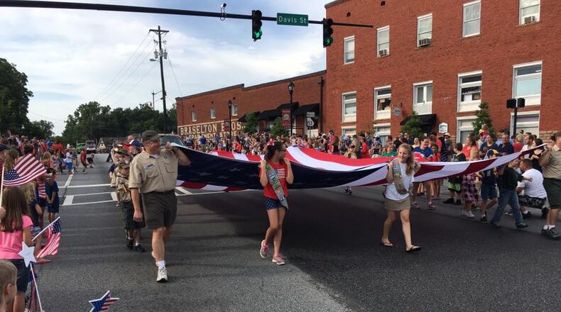 Brselton’s annual Fourth of July event shown here in 2017, including the town’s fireworks display, hosted annually by the Braselton Visitors Bureau Authority is rescheduled for Sept. 5. (Courtesy Town of Braselton)