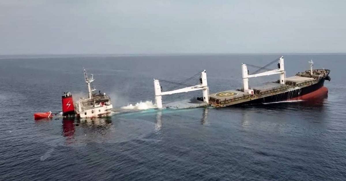Rescuers search for missing crew from Red Sea attack as US alleges Yemen rebels 'kidnapped' them