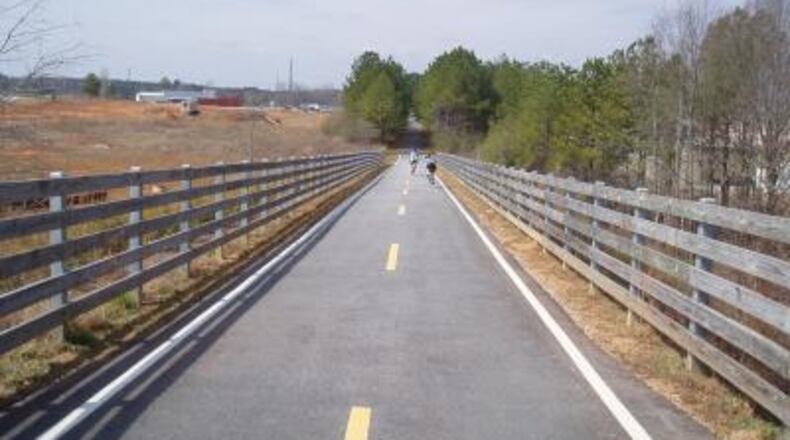 By the end of next year, a 2.3-mile extension to the Silver Comet Trail will take the trail inside I-285 for the first time. (Courtesy of Cobb County)