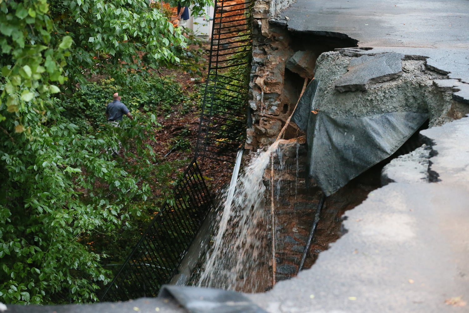 Heavy rain compromises dam