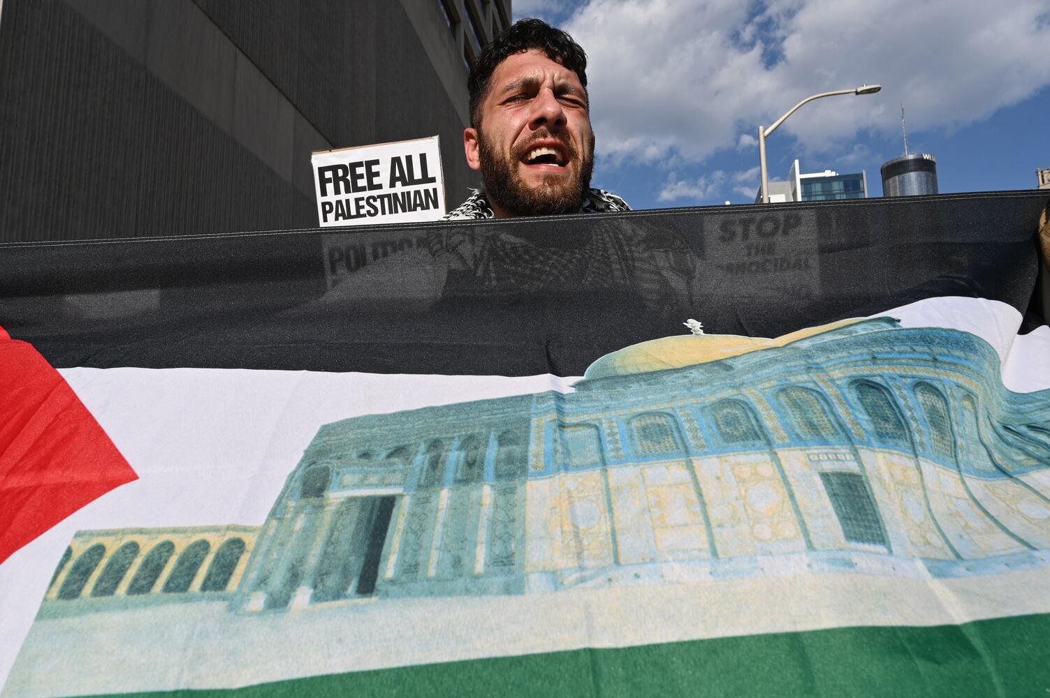 Pro-Palestinian rally in downtown