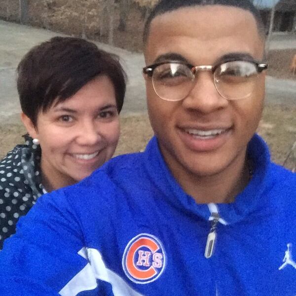 Amber Massey with Dante Harris.