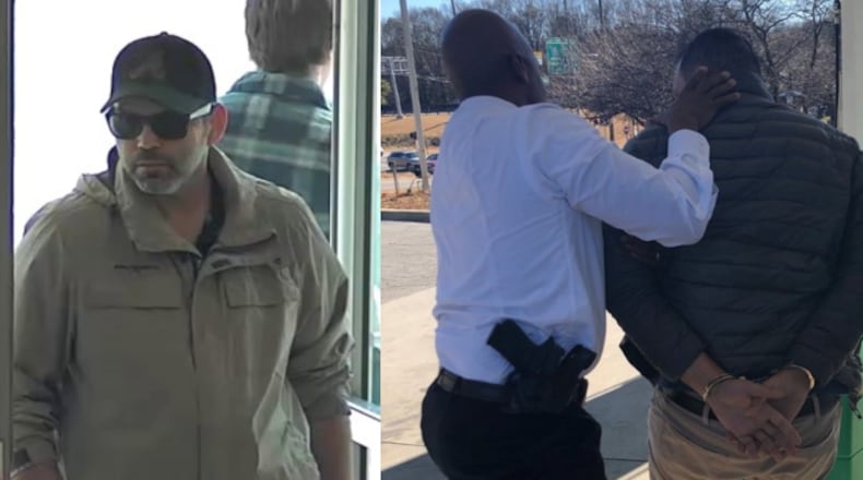 Authorities arrested Manbir Singh Minhas on Tuesday after tying him to an armed bank robbery last week in Alpharetta.