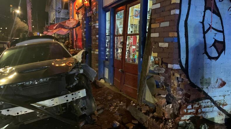 Photos of the damage to Little's Food Store on Carroll Street in Cabbagetown early Sunday.