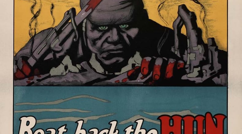 Propaganda posters played a significant role in World War I, according to “Uncle Sam Wants You! World War I and the American Poster,” a new show on the genre at the Atlanta History Center featuring works by artists like Fred Strothmann. His work is featured here. CONTRIBUTED BY ATLANTA HISTORY CENTER