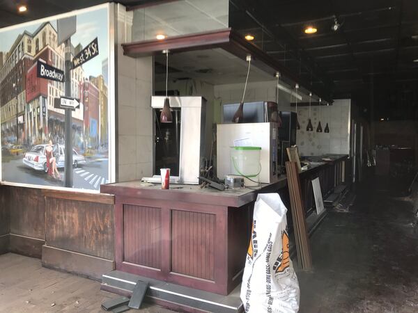  What the interior of what used to be the Broadway Diner and will be Peachtree & North. CREDIT: Rodney Ho/rho@ajc.com