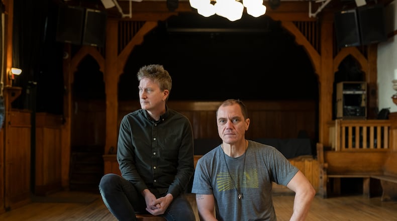 Guitarist Jason Narducy (left) and actor-singer Michael Shannon will play R.E.M.'s entire third album, "Fables of the Reconstruction," and more in sold-out shows at the 40 Watt Club in Athens on Feb. 27-28. (Courtesy of Nathan Keay)