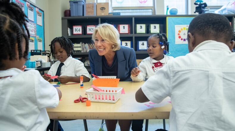 The first stop in Betsy DeVos’ 2019 #EducationFreedomTour was St. Marcus Lutheran School, a private school n Milwaukee that accepts vouchers.