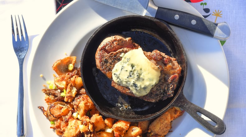 Cooking for just yourself can produce delightful meals such as Buffalo Filet and Potatoes for One. Styling by Wendell Brock / Chris Hunt for the AJC