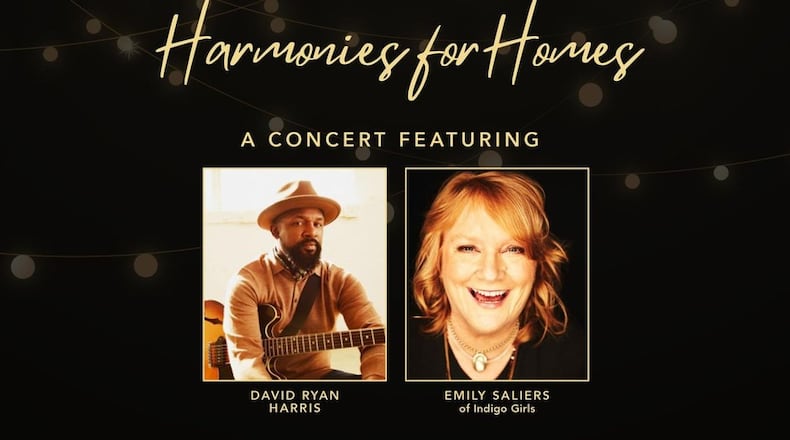 Singer-songwriters Emily Saliers and David Ryan Harris will headline the third annual Harmonies for Homes concert benefiting Habitat for Humanity of NW Metro Atlanta at 6:30 p.m. Sunday, Oct. 8 at City Green in Sandy Springs. (Courtesy Habitat for Humanity of NW Metro Atlanta)
