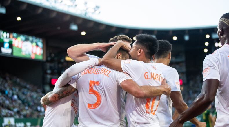 Images from the match between Atlanta United and Portland Timbers at Providence Park in Portland, Oregon. (Photo by Eric Rossitch/Atlanta United)