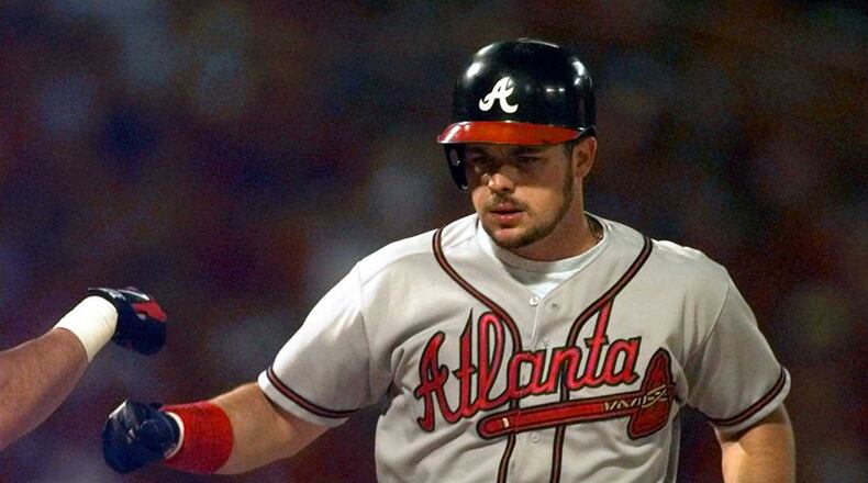 Outfielder Ryan Klesko spent eight years with the Braves.