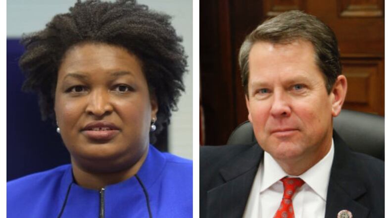 Democrat Stacey Abrams and Republican Brian Kemp are running for Georgia governor. AJC file.