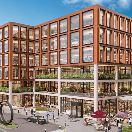 This is a rendering of the mixed-use Campus 244 project in Dunwoody. A development team consisting of The Georgetown Co. and RocaPoint Partners is pursuing plans to rezone the site for new residential construction. (Courtesy of Georgetown Co./City of Dunwoody)
