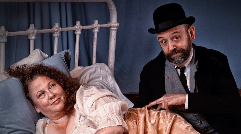Aris Theatre’s production of “Ulysses,” a stage adaptation of the famous James Joyce novel, features Kara Cantrell and Jeffery Zwartjes.
Courtesy of Jessica Fern Hunt