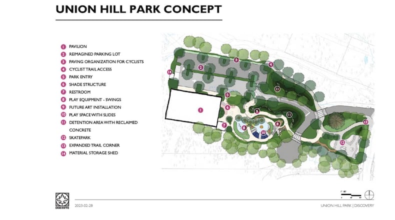 Alpharetta is seeking input on an updated design for Union Hill Park. COURTESY CITY OF ALPHARETTA