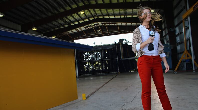 Kait Parker, who currently works for The Weather Channel and ABC News, addressed Breitbart's claims about global warming in a pointed video message. (Photo by Joe Raedle/Getty Images)