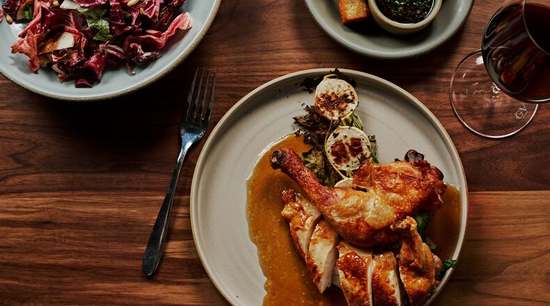 The succulent, tender poulet rouge is one of the menu offerings at Madeira Park. (Courtesy of Andrew Thomas Lee / Madeira Park)