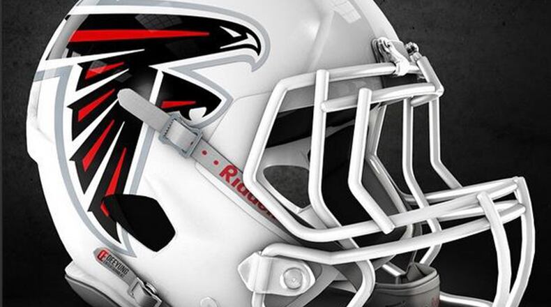 Alternate fan-designed helmet for the Atlanta Falcons.