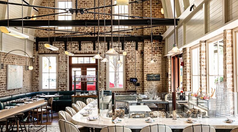 The raw bar at The Darling Oyster Bar's new Savannah location. (Courtesy of Andrew Cebulka)