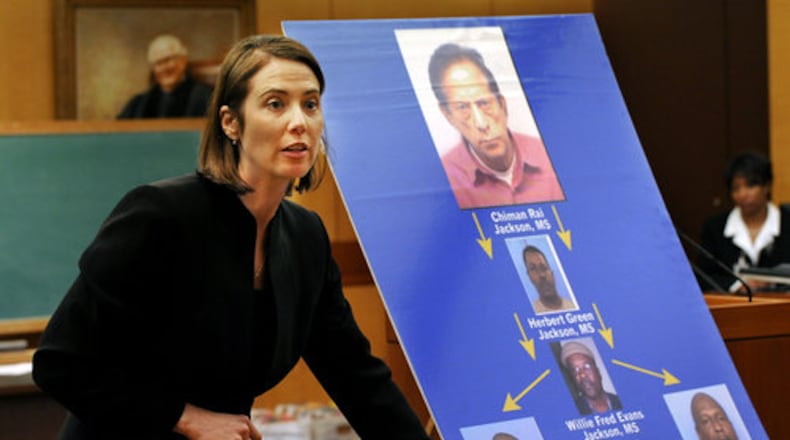Sheila Ross in action as a Fulton County prosecutor in the Sparkle Rai murder case. (2008 file photo)