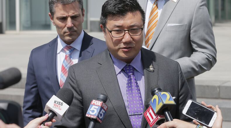 On Monday, former U.S. Attorney Byung J. “BJay” Pak, center, testified to a congressional panel investigating the events that led to the Jan. 6, 2021, attack on the U.S. Capitol. BOB ANDRES /BANDRES@AJC.COM