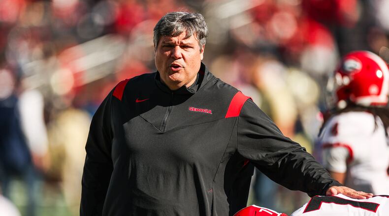 Georgia offensive line coach Matt Luke has resigned his post to spend more time with his family. (Photo by Tony Walsh/UGA Athletics)