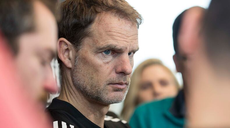 01/13/2019 -- Marietta, Georgia -- Atlanta United head coach Frank de Boer speaks with members of the media following a training with the team at the Children's Healthcare of Atlanta Training Ground, Monday, January 13, 2020. (ALYSSA POINTER/ALYSSA.POINTER@AJC.COM)