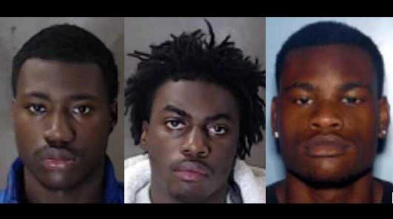 Keyshawn Tricksey (from left), Tony Hester, Nadeem Farmer