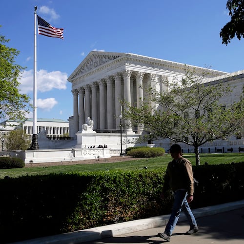 The U.S. Supreme Court is seen in Washington, Tuesday, April 7, 2026, in Washington. (AP Photo/Rahmat Gul)